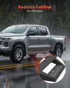 VEVOR Running Boards, 4 Inches Side Steps Compatible with 2015-2025 Chevy Colorado/GMC Canyon Crew Cab, Black Carbon Steel Nerf Bars, 550 lbs Load Capacity, Non-Slip Surface with Rustproof Coating