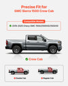 VEVOR Running Boards, 3 Inches Side Steps Compatible with 2019-2025 Chevy GMC 1500/2500HD/3500HD Crew Cab, Black Carbon Steel Nerf Bars, 550 lbs Load Capacity, Non-Slip Surface with Rustproof Coating