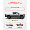 VEVOR Running Boards, 4 Inches Side Steps Compatible with 2019-2025 Chevy GMC 1500/2500HD/3500HD Crew Cab, Black Carbon Steel Nerf Bars, 550 lbs Load Capacity, Non-Slip Surface with Rustproof Coating