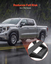 VEVOR Running Boards, 4 Inches Side Steps Compatible with 2019-2025 Chevy GMC 1500/2500HD/3500HD Crew Cab, Black Carbon Steel Nerf Bars, 550 lbs Load Capacity, Non-Slip Surface with Rustproof Coating