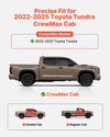 VEVOR Running Boards, 6 Inches Side Steps Compatible with 2022-2025 Toyota Tundra CrewMax Cab, Black Carbon Steel Nerf Bars, 550 lbs Load Capacity, Wide Non-Slip Hollow Surface with Rustproof Coating