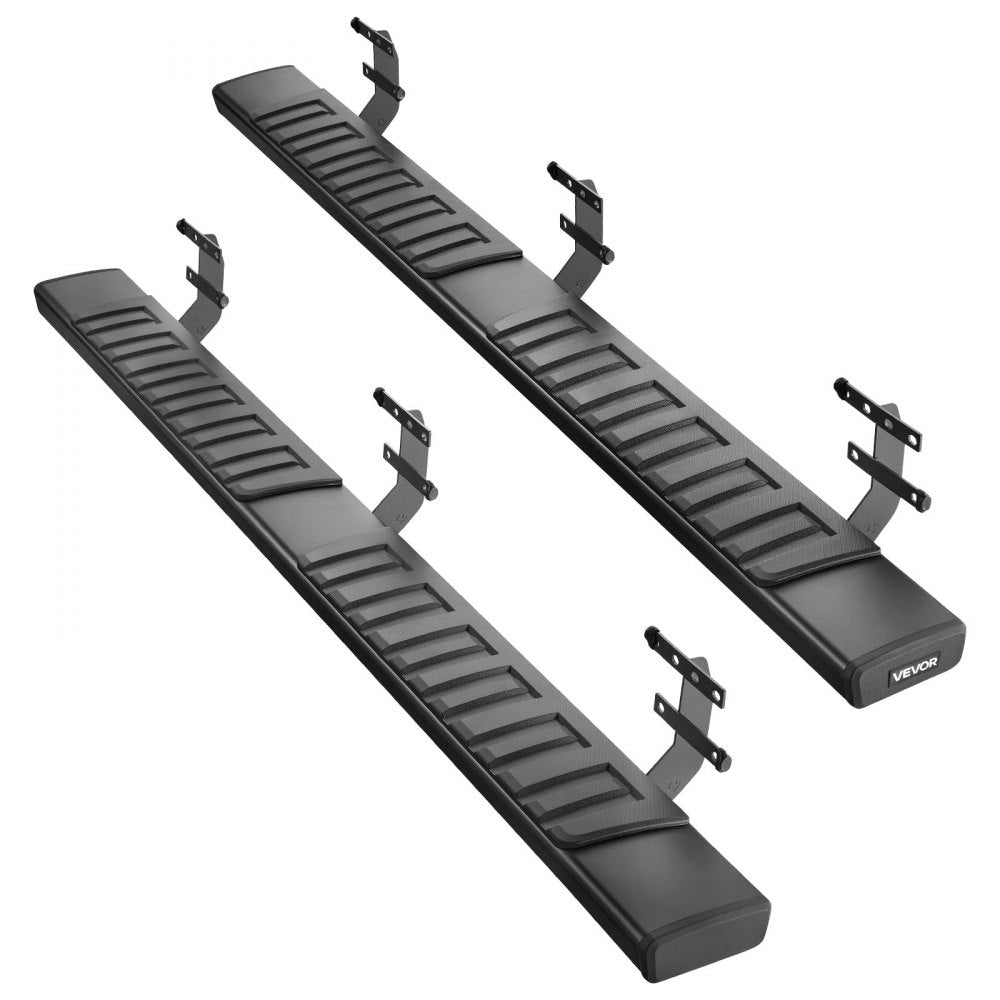 VEVOR Running Boards, 6 Inches Side Steps Compatible with 2019-2025 Dodge Ram 1500 Crew Cab(Not Fit 2019-2025 1500 Classic), Black Aluminum Alloy Nerf Bars, 500 lbs Load Capacity, Non-Slip Textured Surface with Rustproof Coating