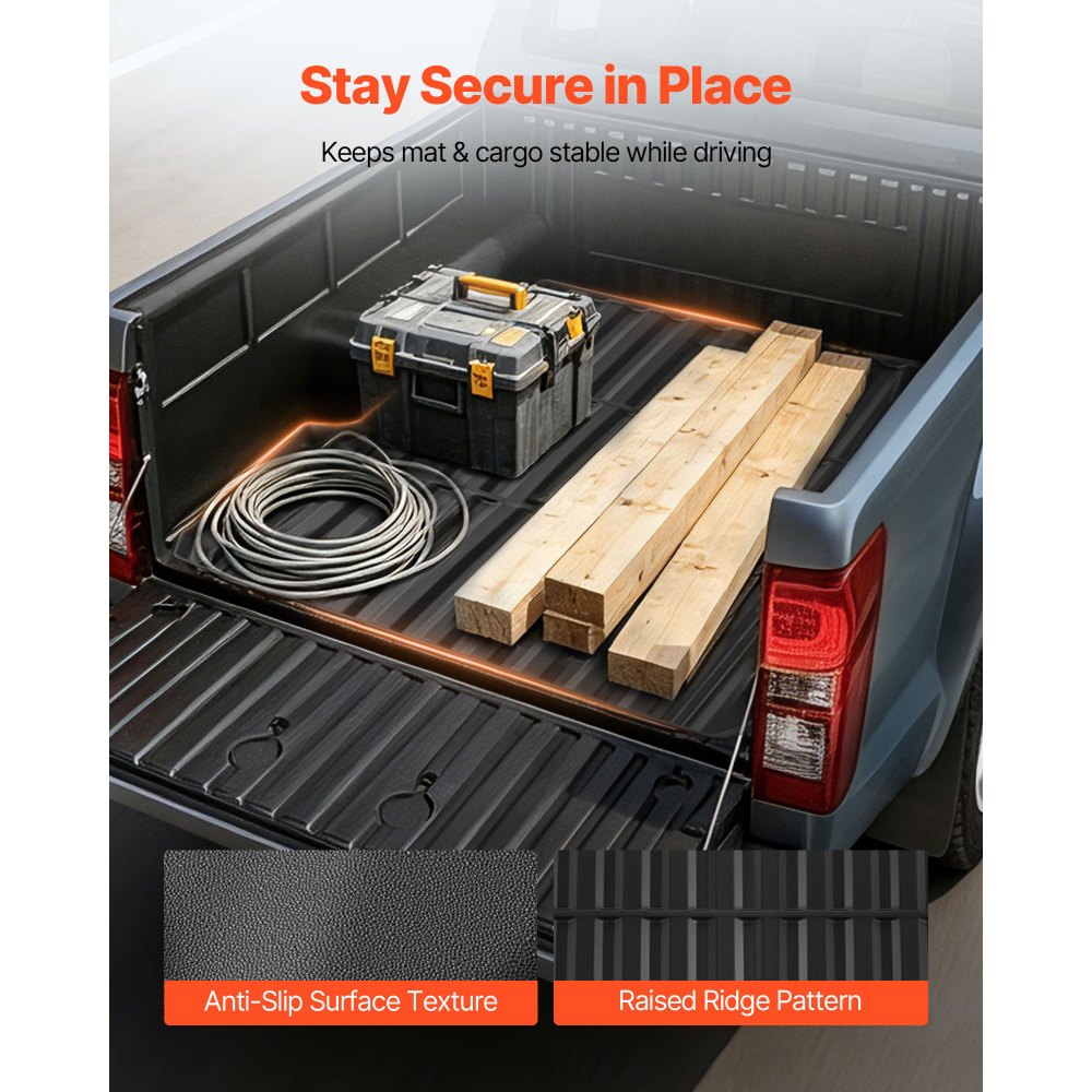 VEVOR Truck Bed Mat, TPE, Fit for 2023-2025 Chevy Colorado&GMC Canyon 5FT Bed, Heavy Duty Custom Fit, All Weather Protection Trunk Liner, for 23-25 Chevrolet Colorado/GMC Canyon Pickup Accessories