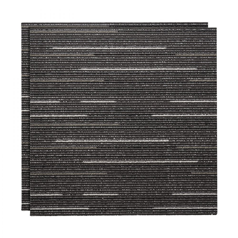 VEVOR Carpet Tiles Reusable 24x24 inch, 24 PCS Modular Carpet Square Rug, Commercial Floor Soft Padded for Seamless Cover 96sq.ft, Easy DIY Replacement for Living Room Bedroom Office Indoor,Gray