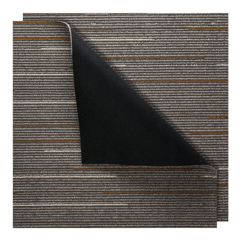 VEVOR Carpet Tiles Reusable 24x24 inch, 24 PCS Modular Carpet Square Rug, Commercial Floor Soft Padded for Seamless Cover 96sq.ft, Easy DIY for Living Room Bedroom Office Indoor,Dark Brown