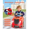 VEVOR Engine Toy, 60 Pieces, Kids Mechanic Car Repair Set with Removable Parts, Lights and Sounds, Steering Wheel and Horn, Kids Mechanic Workshop Set for Toddler Ages 3 Years and Up, Red