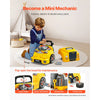 VEVOR Engine Toy, 60 Pieces, Kids Mechanic Car Repair Set with Removable Parts, Lights and Sounds, Steering Wheel and Horn, Kids Mechanic Workshop Set for Toddler Ages 3 Years and Up, Yellow