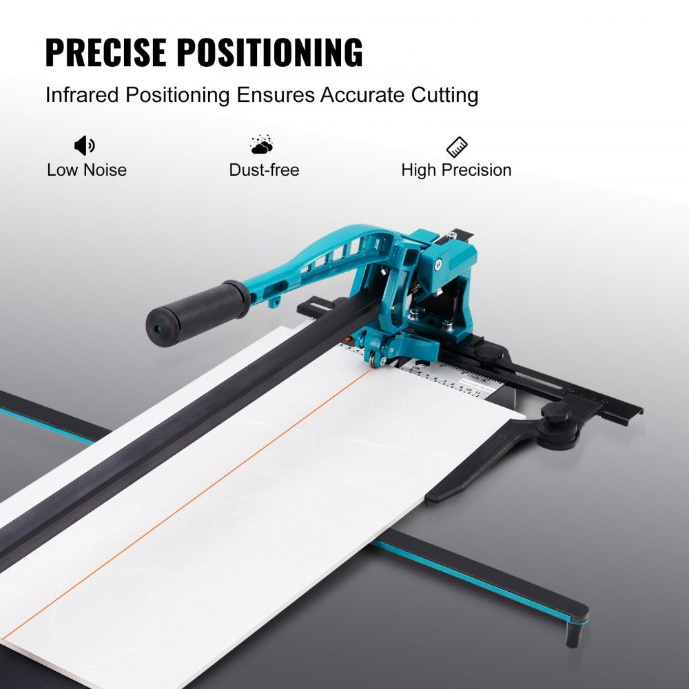 VEVOR Manual Tile Cutter, 40 inch, Porcelain Ceramic Tile Cutter with Tungsten Carbide Cutting Wheel, Infrared Positioning, Anti-Skid Feet, Durable Rails for professional installers or beginners