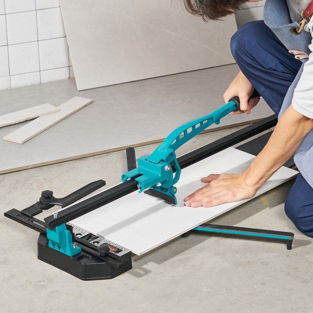 VEVOR Manual Tile Cutter, 40 inch, Porcelain Ceramic Tile Cutter with Tungsten Carbide Cutting Wheel, Infrared Positioning, Anti-Skid Feet, Durable Rails for professional installers or beginners