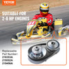 VEVOR Drive Clutch, 2-8HP Engine, 2000 RPM High-Strength Drive Clutch with Asymmetric Designed Wheels & Robust Rubber Belt, Sturdy & Durable Clutch with Full Accessories, Fit for Various Engines