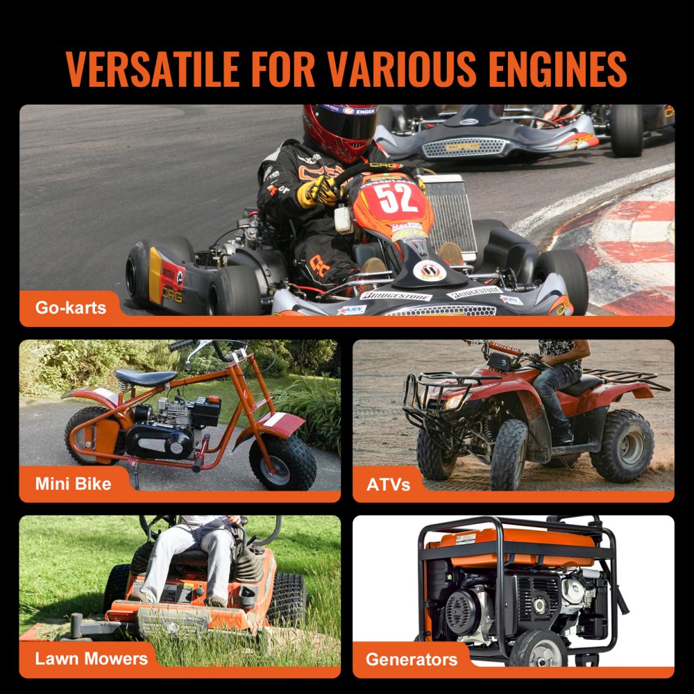 VEVOR Drive Clutch, 2-8HP Engine, 2000 RPM High-Strength Drive Clutch with Asymmetric Designed Wheels & Robust Rubber Belt, Sturdy & Durable Clutch with Full Accessories, Fit for Various Engines