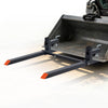 VEVOR Pallet Forks 2000 lbs Clamp-On Pallet Forks, 43 in Length Orange Tips, for Tractor Attachments, Skid Steer & Loader Bucket, Adjustable Stabilizer Bar, Heavy-Duty Reinforced Tractor Bucket Fork