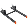 VEVOR Pallet Forks 2000 lbs Clamp-On Pallet Forks, 43 in Length Orange Tips, for Tractor Attachments, Skid Steer & Loader Bucket, Adjustable Stabilizer Bar, Heavy-Duty Reinforced Tractor Bucket Fork