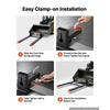VEVOR Pallet Forks 4000 lbs Clamp-On Pallet Forks, 60 in Length Orange Tips, for Tractor Attachments, Skid Steer & Loader Bucket, Adjustable Stabilizer Bar, Heavy-Duty Reinforced Tractor Bucket Fork
