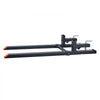 VEVOR Pallet Forks 4000 lbs Clamp-On Pallet Forks, 60 in Length Orange Tips, for Tractor Attachments, Skid Steer & Loader Bucket, Adjustable Stabilizer Bar, Heavy-Duty Reinforced Tractor Bucket Fork