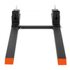 VEVOR Pallet Forks 4000 lbs Clamp-On Pallet Forks, 60 in Length Orange Tips, for Tractor Attachments, Skid Steer & Loader Bucket, Adjustable Stabilizer Bar, Heavy-Duty Reinforced Tractor Bucket Fork