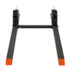 VEVOR Pallet Forks 2000 lbs Clamp-On Pallet Forks, 60 in Length Orange Tips, for Tractor Attachments, Skid Steer & Loader Bucket, Adjustable Stabilizer Bar, Heavy-Duty Reinforced Tractor Bucket Fork