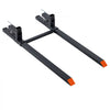 VEVOR Pallet Forks 2000 lbs Clamp-On Pallet Forks, 60 in Length Orange Tips, for Tractor Attachments, Skid Steer & Loader Bucket, Adjustable Stabilizer Bar, Heavy-Duty Reinforced Tractor Bucket Fork
