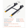 VEVOR Pallet Forks 4000 lbs Clamp-On Pallet Forks, 60 in Length Yellow Tips, for Tractor Attachments, Skid Steer & Loader Bucket, Adjustable Stabilizer Bar, Heavy-Duty Reinforced Tractor Bucket Fork