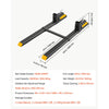 VEVOR Pallet Forks 4000 lbs Clamp-On Pallet Forks, 60 in Length Yellow Tips, Suitable for Tractor Attachments, Skid Steer and Loader Bucket, Adjustable Stabilizer Bar, Heavy-Duty Tractor Bucket Fork