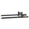 VEVOR Pallet Forks 4000 lbs Clamp-On Pallet Forks, 60 in Length Yellow Tips, Suitable for Tractor Attachments, Skid Steer and Loader Bucket, Adjustable Stabilizer Bar, Heavy-Duty Tractor Bucket Fork