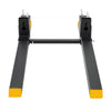 VEVOR Pallet Forks 4000 lbs Clamp-On Pallet Forks, 60 in Length Yellow Tips, Suitable for Tractor Attachments, Skid Steer and Loader Bucket, Adjustable Stabilizer Bar, Heavy-Duty Tractor Bucket Fork