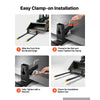 VEVOR Pallet Forks 2000 lbs Clamp-On Pallet Forks, 60 in Length Yellow Tips, for Tractor Attachments, Skid Steer & Loader Bucket, Adjustable Stabilizer Bar, Heavy-Duty Reinforced Tractor Bucket Fork