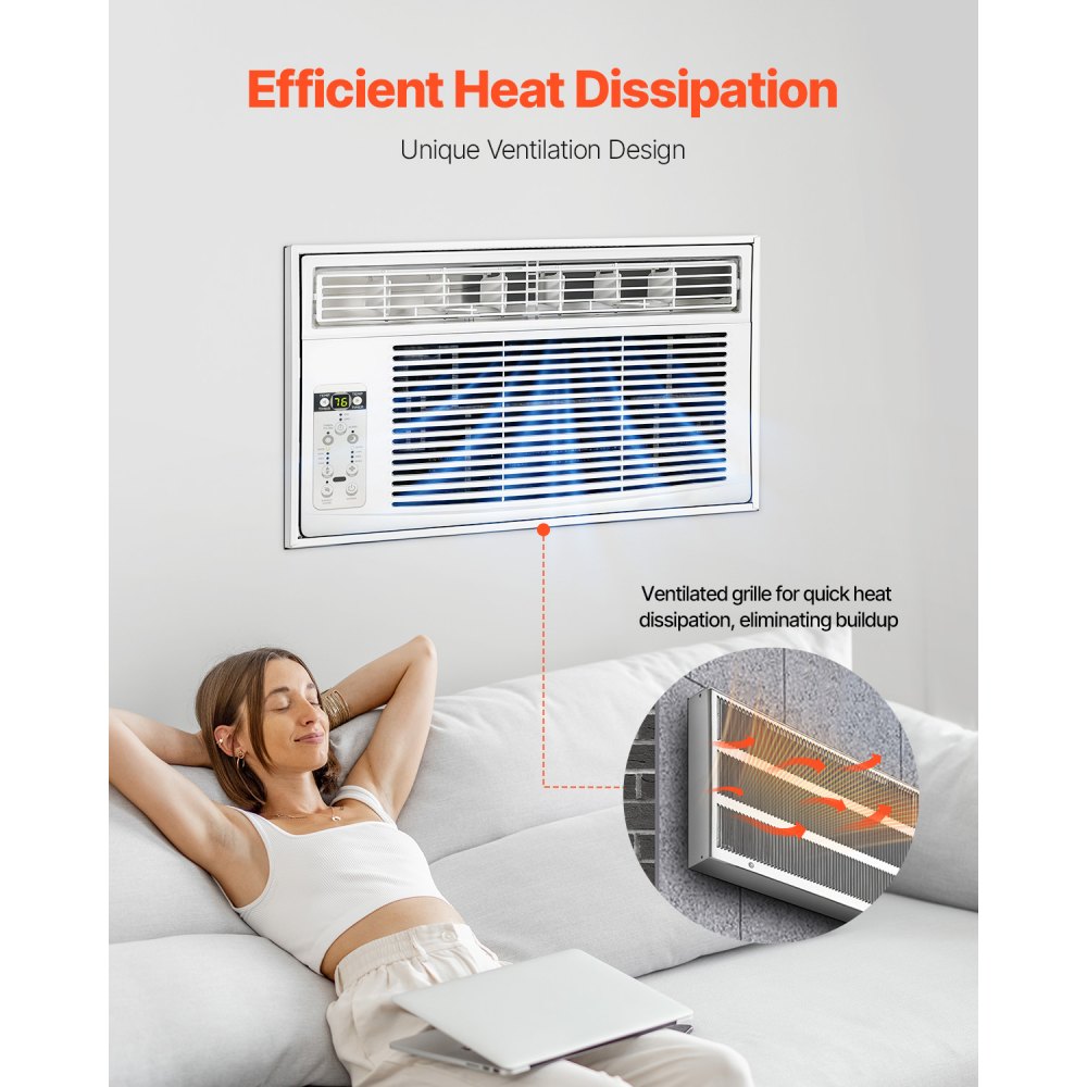 VEVOR Air Conditioner Wall Sleeve, 26 in Through the Wall Air Conditioner Sleeve, Exterior Grille,AC, Fit Most Brands of Through the Air Conditioner, Durable and Weather-Resistant