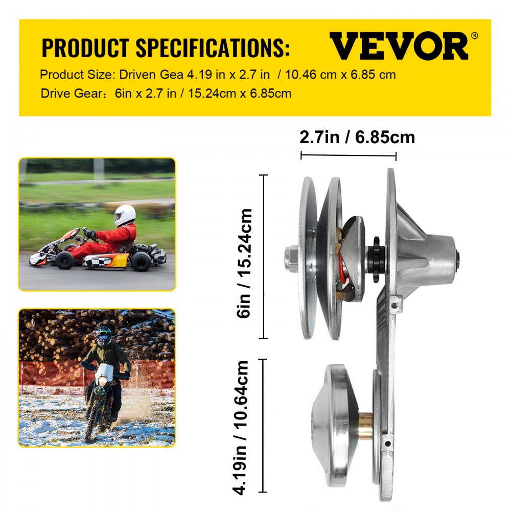 VEVOR Go Kart Torque Converter Kit CVT Clutch 3/4"  Replaces Comet TAV2 30-75 218353A Manco 10T #40/41 (Comes with 1 Sprocket - 1x 10 Tooth 40/41)