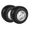VEVOR Go Kart Tires and Rims, 10x4.5-5" Go Kart Wheels, 2-Pack Front Wheels, Aluminum Alloy Rims and Rubber Tires, Hub-Rim Fit Bolt Pattern 1.57 inch with 3 Bolt Holes, Replacement Pneumatic Tire