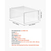 VEVOR Shoe Storage Boxes, 12 Pack Stackable Shoe Boxes Storage Organizers, Fit up to US Size 11, Plastic Modular Space Saving Sneaker Containers for Storing High Heels, Boots, and Hats, White Frame