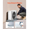 VEVOR Mini Split Pad, for 9000-36000BTU Ductless Air Conditioner Heat Pump Systems, 38 x 18 x 3 inch Plastic Outdoor Condenser Equipment Anti-Vibration Pads for Heat Pump System, Max Load 400 lbs