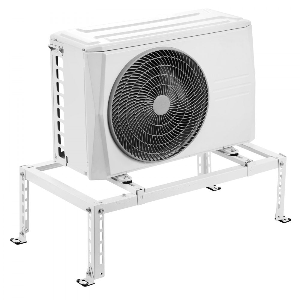 VEVOR Mini Split Ground Stand, Adjustable Anti-Vibration Mini Split Stand for 9000-24000 BTU Ductless Air Conditioner Heat Pump, Heavy Duty AC Base Bracket Floor Mount w/ 551LBS Max. Load Capacity