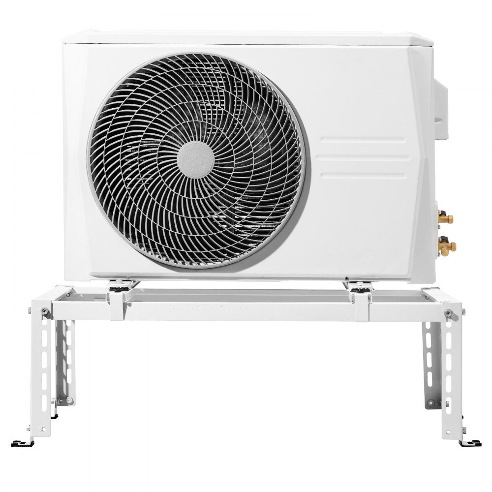 VEVOR Mini Split Ground Stand, Adjustable Anti-Vibration Mini Split Stand for 9000-24000 BTU Ductless Air Conditioner Heat Pump, Heavy Duty AC Base Bracket Floor Mount w/ 551LBS Max. Load Capacity