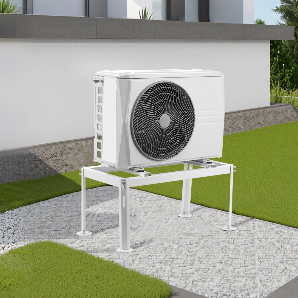 VEVOR Mini Split Ground Stand, Adjustable Anti-Vibration Mini Split Stand for 9000-24000 BTU Ductless Air Conditioner Heat Pump, Heavy Duty AC Base Bracket Floor Mount w/ 441LBS Max. Load Capacity