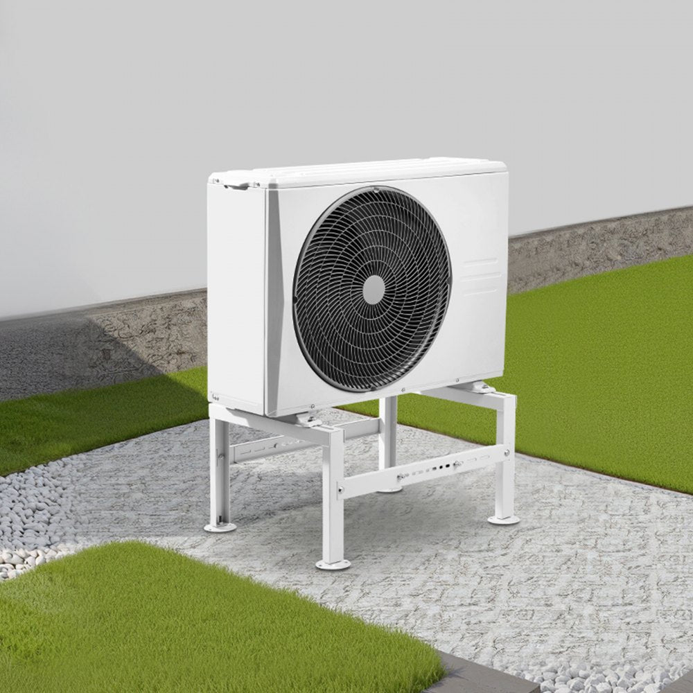 VEVOR Mini Split Ground Stand, Adjustable Anti-Vibration Mini Split Stand for 9000-60000 BTU Ductless Air Conditioner Heat Pump, Heavy Duty AC Base Bracket Floor Mount w/ 770LBS Max. Load Capacity