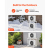 VEVOR Mini Split Ground Stand, Anti-Vibration Mini Split Stand for 9000-18000 BTU Ductless Air Conditioner Heat Pump, Heavy Duty AC Base Bracket Floor Mount w/ 551LBS Max. Load,Dual Levels