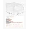 VEVOR Shoe Storage Boxes, 6 Pack Clear Stackable Shoe Boxes Storage Organizers with Magnetic Door, Fit up to US Size 13, Plastic Sneaker Containers for High Heels, Boots, and Hats, Transparent White