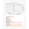 VEVOR Shoe Storage Boxes, 9 Pack Clear Stackable Shoe Boxes Storage Organizers with Magnetic Door, Fit up to US Size 13, Plastic Sneaker Containers for High Heels, Boots, and Hats, Transparent White