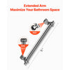 VEVOR Shower Head Extension Arm, 11 Inches, Brass Shower Arm Extender with Flexible Adjustable Angle Height, Chrome Finish, G1/2 Universal Thread Connector Compatible, for Rain & Handheld Showerhead