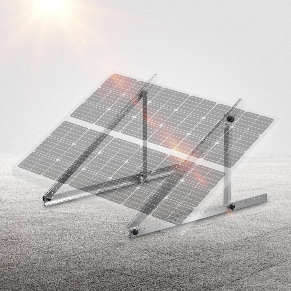 VEVOR 2 Sets Solar Panel Mounting Brackets 45-Inch, 0 to 90° Adjustable Tilt Mount Brackets Support 100-400W Solar Panels, Lightweight Aluminum Brackets with Folding Tilt Legs for RV Boat Off-Grid