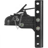VEVOR Adjustable Trailer Coupler and 5-Position Channel Bracket Kit, 2-5/16" Hitch Ball, 15000 lbs Capacity, Heavy Duty Cast Channel-Mount Coupler, for Towing Camper, Pickup Truck, SUV, Black Coating