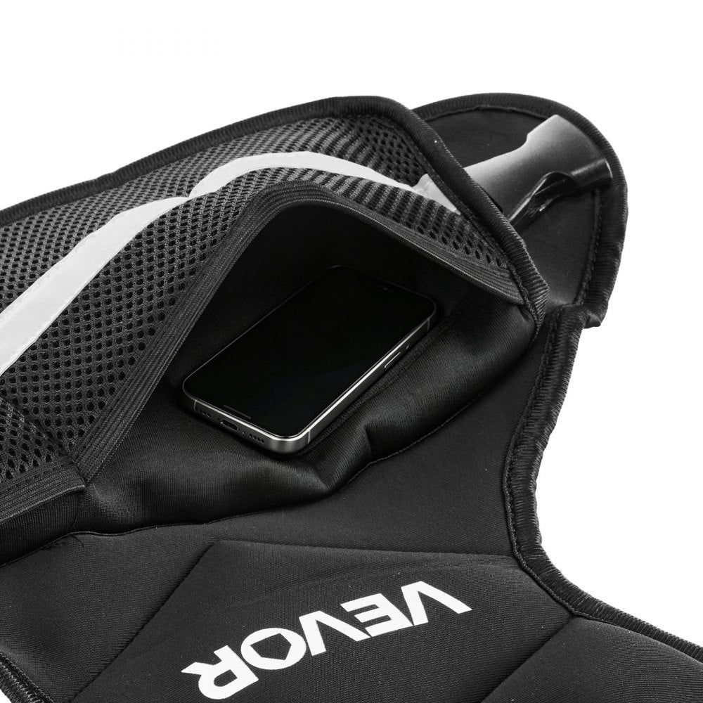 VEVOR Adjustable Weighted Vest, 4-10 lbs Comfortable X-Shape Body Weight Vest Set with 6 Weight Packs and Reflective Stripe, for Men Women, Workout Equipment for Strength Training Running Jogging
