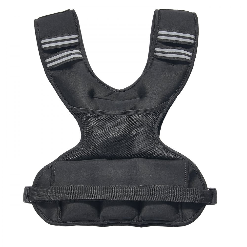 VEVOR Adjustable Weighted Vest, 11-20lb Weight Vest with 6 Ironsand Weights and  Reflective Stripe, Body Weight Vest Exercise Set for Men Women, Workout Equipment for Strength Training Running Jogging