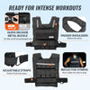 VEVOR Adjustable Weighted Vest, 35lb Weight Vest with Iron Weights, Shoulder Pad, and Reflective Stripe, Body Weight Vest Exercise Set for Men Women, Workout Equipment for Strength Training Running