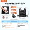 VEVOR Adjustable Weighted Vest, 35lb Weight Vest with Iron Weights, Shoulder Pad, and Reflective Stripe, Body Weight Vest Exercise Set for Men Women, Workout Equipment for Strength Training Running
