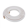 VEVOR 25FT Mini Split Line Set, 1/4" & 1/2" O.D Copper Pipes Tubing and Triple-Layer Insulation, for Air Conditioning or Heating Pump Equipment & HVAC with Rich Accessories (27ft Connection Cable)