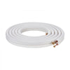 VEVOR 25FT Mini Split Line Set, 1/4" & 1/2" O.D Copper Pipes Tubing and Triple-Layer Insulation, for Air Conditioning or Heating Pump Equipment & HVAC with Rich Accessories (27ft Connection Cable)