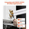 VEVOR 25ft Mini Split Line Set, 3/8” & 5/8” OD AC Copper Tubing Pipe, 3/8 White PE Thickened Insulated Coil with Flared Nuts, Rich Fittings, for Mini Split Air Conditioner HVAC or Heat Pump System