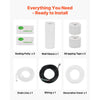 VEVOR 25ft Mini Split Line Set, 3/8” & 5/8” OD AC Copper Tubing Pipe, 3/8 White PE Thickened Insulated Coil with Flared Nuts, Rich Fittings, for Mini Split Air Conditioner HVAC or Heat Pump System